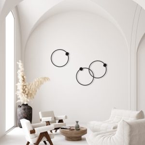 Contemporary minimalist white interior, Scandi-Boho style, 3d render